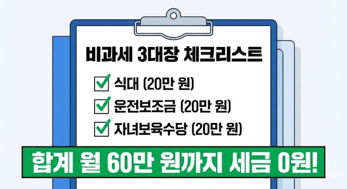 2026년 급여 비과세 항목 한도 리스트